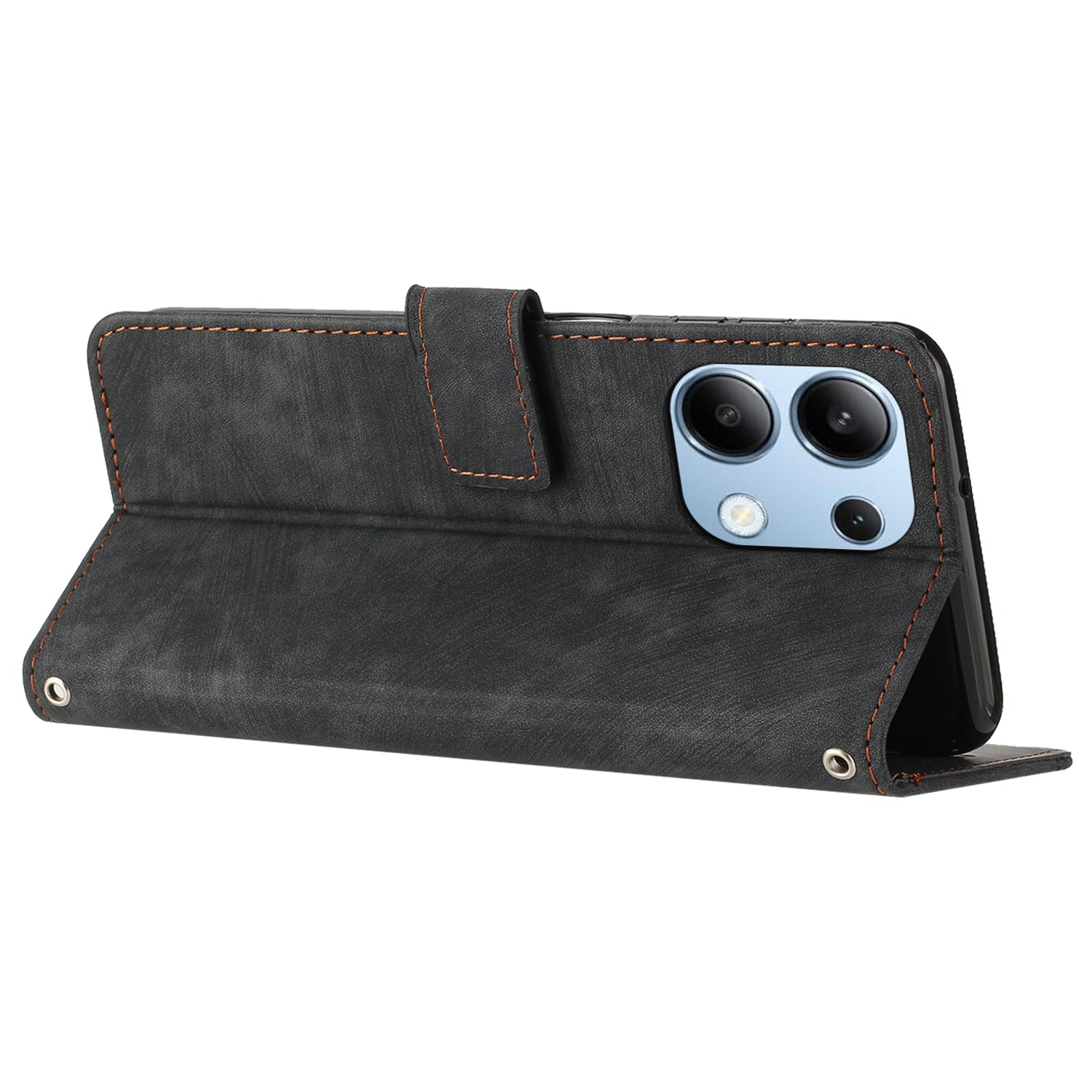 For Xiaomi Redmi Note 13 4G Case Skin Texture Leather Wallet Cover Lines Imprinted For Xiaomi Redmi Note 13 4G Case Skin Texture Leather Wallet Cover Lines Imprinted